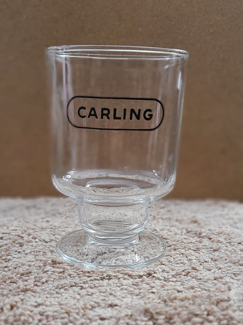 1961 VINTAGE CARLING BREWERY BEER GLASS BALTIMORE MD OPENING, BLACK LABEL